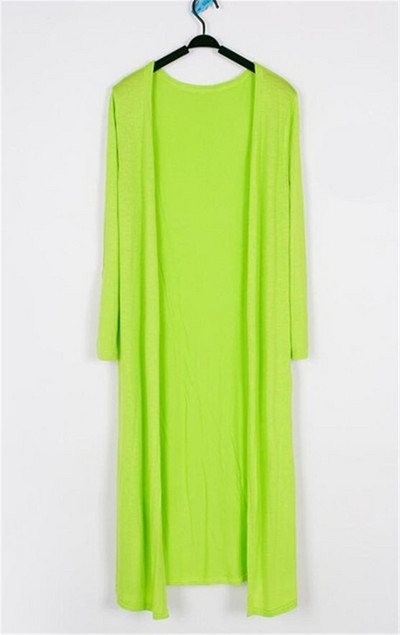 Καλοκαίρι Φθινόπωρο 12 Χρώματα Γυναικεία Modal Long Cardigan Γυναικεία βαμβακερή πουλόβερ Ζακέτες μακρυμάνικο Γυναικείο casual παλτό Γυναικεία πανωφόρια