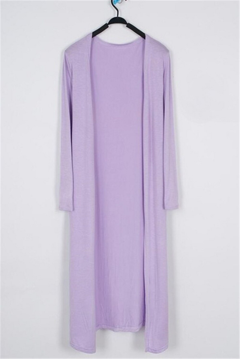 Καλοκαίρι Φθινόπωρο 12 Χρώματα Γυναικεία Modal Long Cardigan Γυναικεία βαμβακερή πουλόβερ Ζακέτες μακρυμάνικο Γυναικείο casual παλτό Γυναικεία πανωφόρια