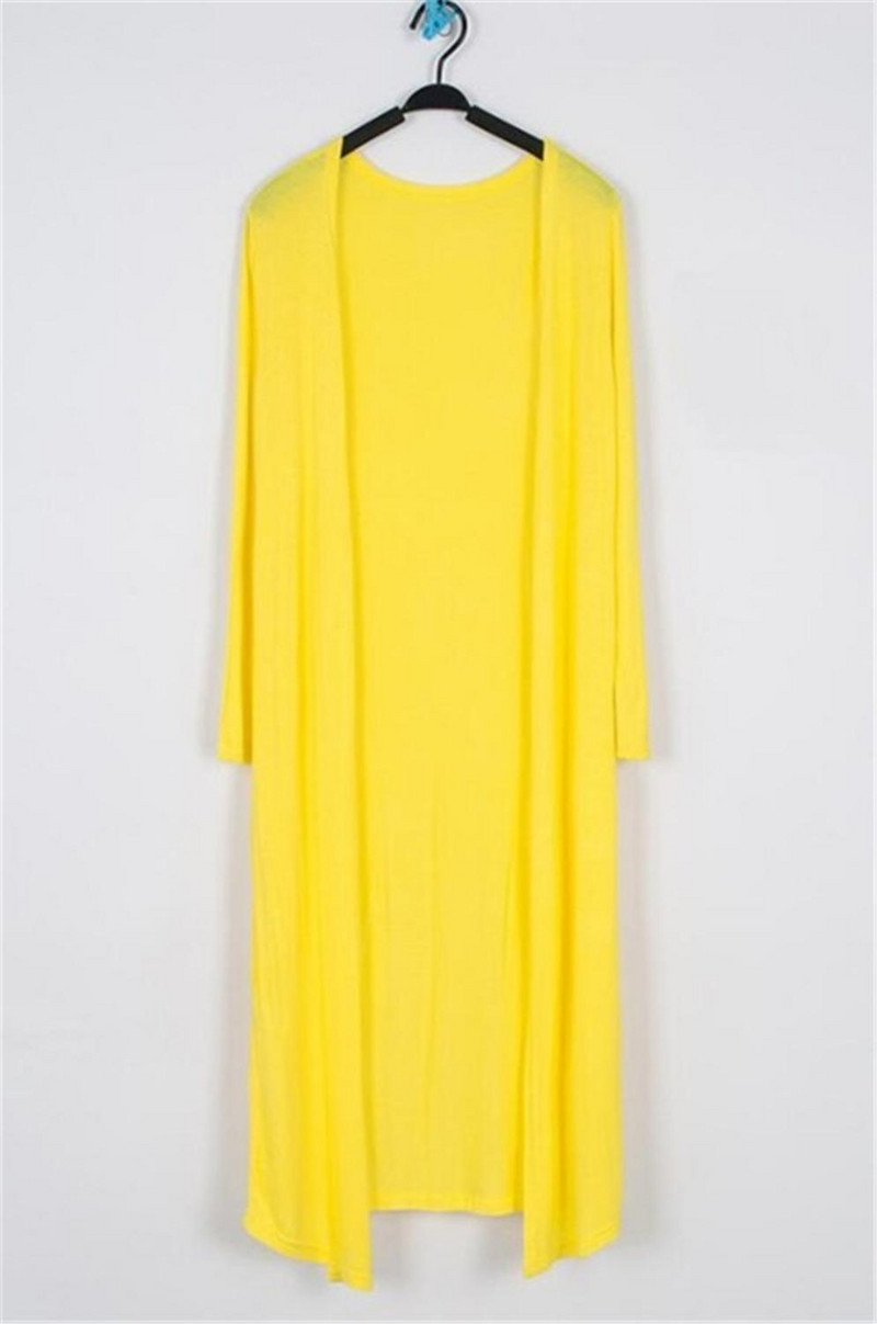 Καλοκαίρι Φθινόπωρο 12 Χρώματα Γυναικεία Modal Long Cardigan Γυναικεία βαμβακερή πουλόβερ Ζακέτες μακρυμάνικο Γυναικείο casual παλτό Γυναικεία πανωφόρια