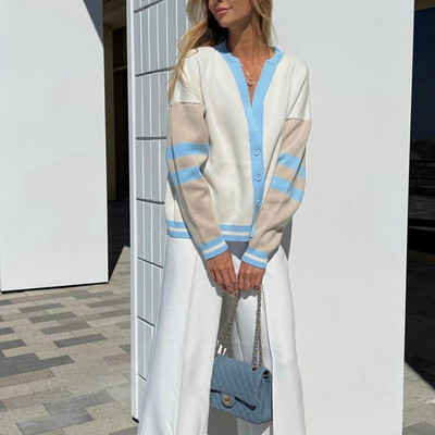 Hirsionsan Vintage Preveliki ženski džemper s V-izrezom 2022. Novi ležerni ležerni topli pleteni ženski kardigan Široki ženski džemper