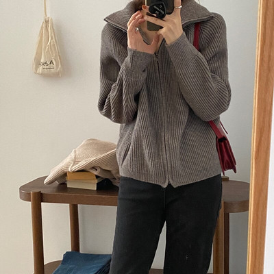 HziriP OL Outwear Tops Μασίφ Γυναικεία πουλόβερ 2020 Νέο Φθινοπωρινό, Χειμερινό κομψό πέτο Χοντρό ζεστό πλεκτό γυναικείο πουλόβερ ζακέτα