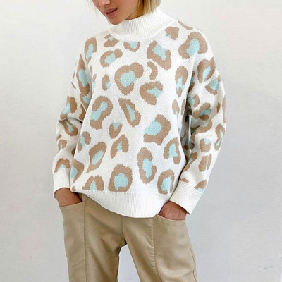 Ženski leopard jesenski pulover Kardigan široke ženske zimske elegantne veste sa životinjskim uzorkom na jedno redno kopčanje 2022.