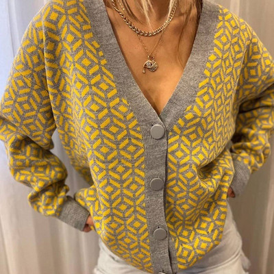 Ženski leopard jesenski pulover Kardigan široke ženske zimske elegantne veste sa životinjskim uzorkom na jedno redno kopčanje 2022.