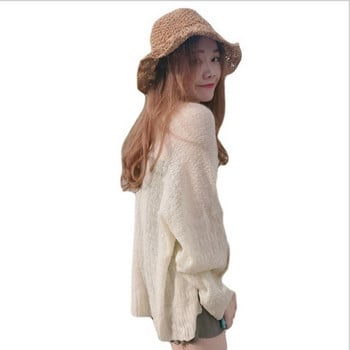 Kaguster Knitted Cardigan γυναικεία ζακέτα συν μέγεθος Καλοκαιρινή ζακέτα Γυναικεία πουλόβερ Φαρδιά κούφιο παλτό kardigan Sweter ζακέτες κορεάτικο τοπ