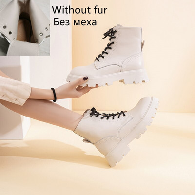 AIYUQI Γυναικείες μπότες Marton 2022 Νέες φθινοπωρινές μπότες μοτοσυκλέτας με κορδόνια Γυναικείες γυναικείες μπότες αστραγάλου βρετανικού στιλ