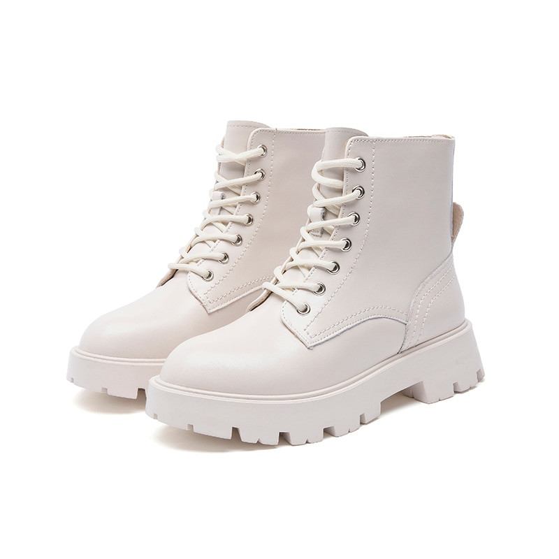 AIYUQI Γυναικείες μπότες Marton 2022 Νέες φθινοπωρινές μπότες μοτοσυκλέτας με κορδόνια Γυναικείες γυναικείες μπότες αστραγάλου βρετανικού στιλ