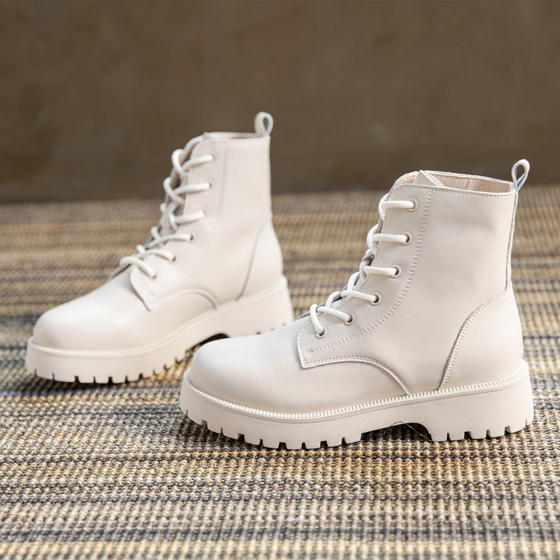 Γυναικείες μπότες χιονιού 2022  Φθινοπωρινό χειμερινό με επίπεδη τακούνι καθημερινά παπούτσια Μποτάκια με γούνα πλατφόρμα Γυναικεία βρετανικά κορίτσια