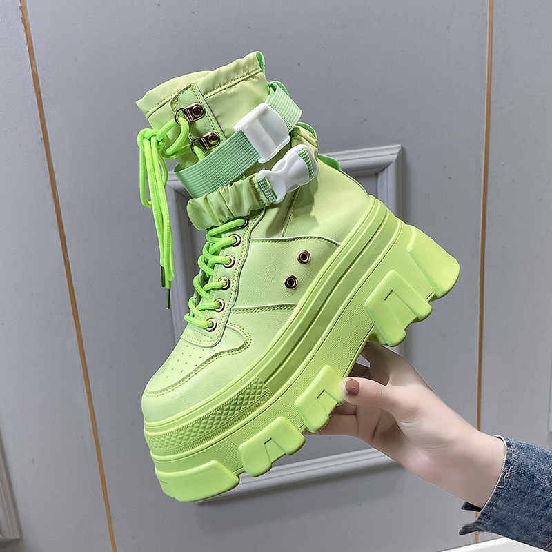 2022. g. sieviešu zābaki ar biezu zoli, kas palielina augumu