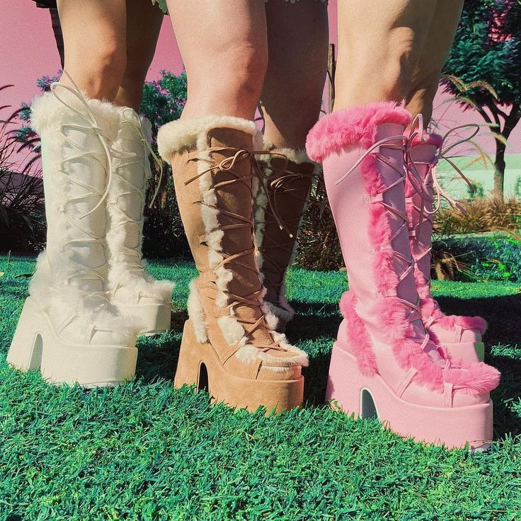 RIBETRINI Brand Designer Γούνα γοτθικό χοντρό μπλοκ γυναικείες μπότες με ψηλό τακούνι πλατφόρμα Cosplay Casaul Party Ζεστές μπότες Γυναικεία παπούτσια