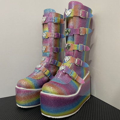 Sieviešu Cosplay augsti zābaki ziemas garās caurules ādas bruņinieku zābaki punk gotikas klasiski melni augstpapēžu kurpes līdz ceļiem