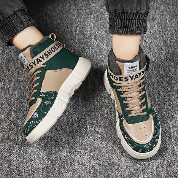 Ανδρικά χειμερινά παπούτσια με πουπουλένια φόδρα - δύο μοντέλα