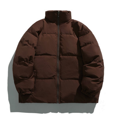 Ziemas jaka Vīriešu Parkas Biezs Silts Mētelis Vīriešu Statīvs Apkakle Vienkrāsains Ikdienas Parka Sieviešu Modes Jauns Ielas apģērbs Lielizmērs 5XL