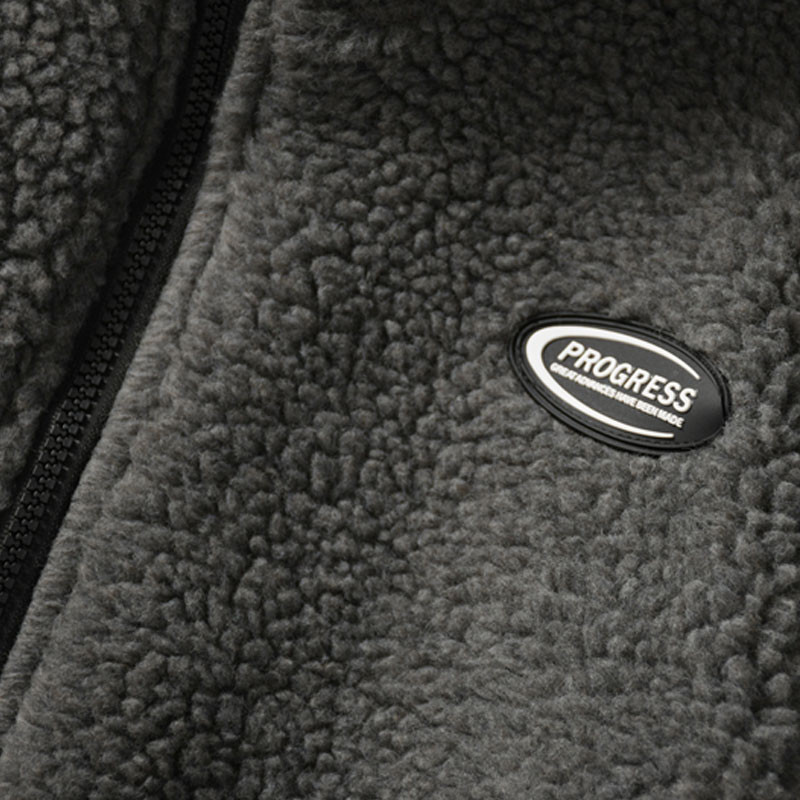 Hip Hop ziemas flīsa pūkaina jaka Ielu apģērbi Harajuku izplūdušs rāvējslēdzēja mētelis vīriešiem rudens vienkrāsains viegls jakas melns bēšs