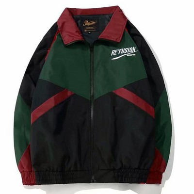 Koledžas stila augstskolas jaka vīriešu pavasara vēstules izšūšana bomberjaka ikdienišķs ielas brīvs rāvējslēdzēja mētelis sieviešu pāris