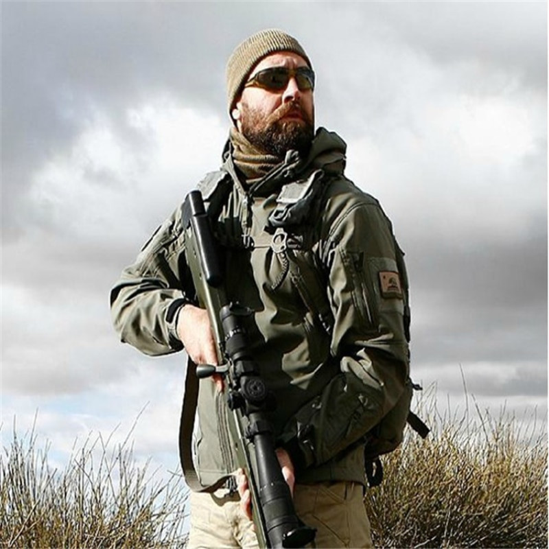Ziemas liela izmēra vīriešu maskēšanās jaka Shark Soft Shell militārā taktiskā jaka vīriešiem ūdensizturīga silta vējjaka ASV armijas apģērbs