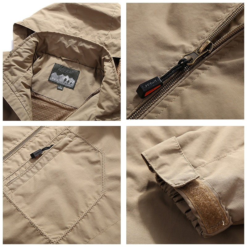 Vīriešu āra pārgājienu jakas Ūdensnecaurlaidīgas kapuces, vējjakas vīriešu mētelis, 2022. gada rudens, jauna ikdienas jakas taktika Militārās jakas vīriešiem 5XL