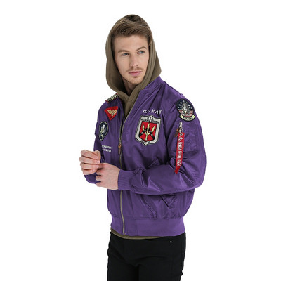 Υψηλής ποιότητας ελαφρύ US NAVY print στρατιωτικό μπάλωμα λευκό πράσινο μαύρο νάιλον μπουφάν μπουφάν μπέιζμπολ ανδρικά παλτό bomber