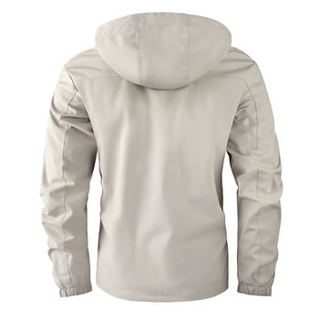 Μόδα Ανδρικά Casual Windbreaker Jacket Hooded Jacket Man αδιάβροχο εξωτερικό μαλακό κέλυφος Χειμερινό παλτό Ρούχα ζεστό fleece παχύ