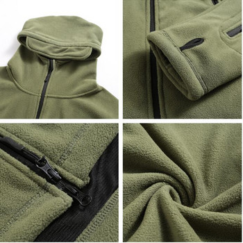 Τακτικό φλις μπουφάν Military Uniform Soft Shell Casual Hooded Jacket Men Thermal Army Clothing