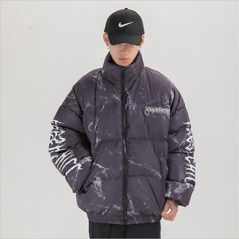 Χιπ χοπ μπουφάν Parka Hurt Bear Ανδρικές στάμπες Winter Oversize Windbreaker Streetwear Harajuku με επένδυση Μπουφάν Ζεστά ρούχα Hipster