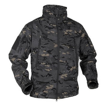 Winter Military Fleece Jacket Ανδρικό μαλακό κέλυφος Tactical Waterproof Army Camouflage Coat Airsoft Clothing Multicam Windbreakers