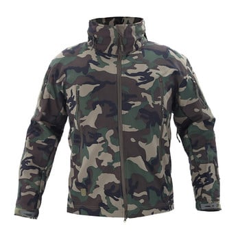 Winter Military Fleece Jacket Ανδρικό μαλακό κέλυφος Tactical Waterproof Army Camouflage Coat Airsoft Clothing Multicam Windbreakers