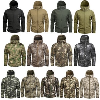 MEGE Ανδρικό στρατιωτικό καμουφλάζ Fleece Tactical Jacket Ανδρικό αδιάβροχο Softshell Windbreaker Winter Army Hooded Coat Hunt Ρούχα