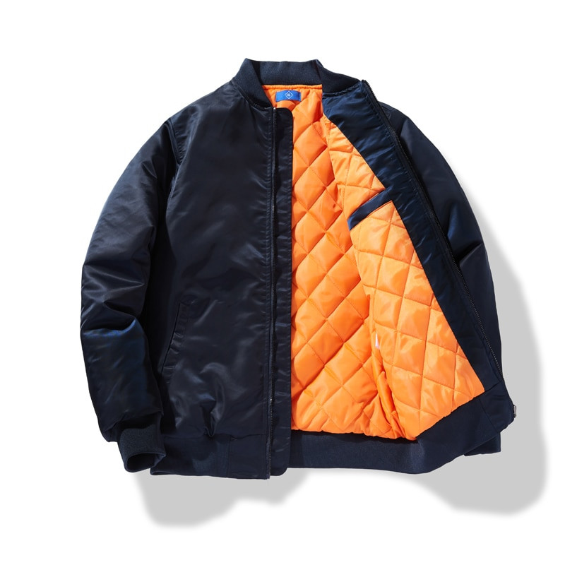 LUKER CMSS Vīriešu pilotu jakas ar kokvilnas polsterējumu armijas bumbvedēju jakas mētelis rudens ziema vīriešu militārās motociklistu jakas