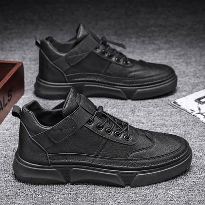 Muške crne kožne tenisice