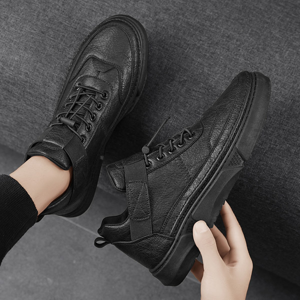 Muške crne kožne tenisice