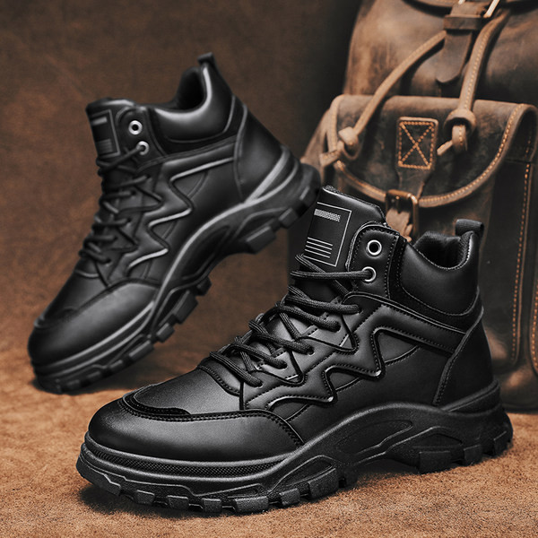 Naujo modelio žieminiai vyriški batai su raišteliais - trijų spalvų