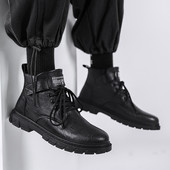 Δερμάτινα ανδρικά loafers με κορδόνια