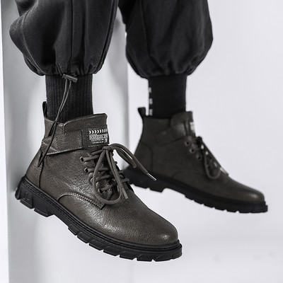 Δερμάτινα ανδρικά loafers με κορδόνια