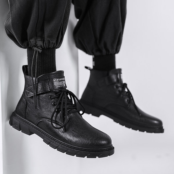 Δερμάτινα ανδρικά loafers με κορδόνια