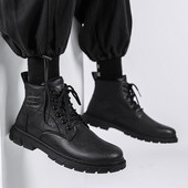 Ανδρικές χειμερινές μπότες με κορδόνια βρετανικού στυλ