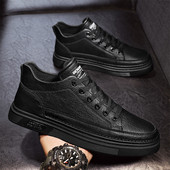 Muške kožne tenisice sa vezicama i natpisom