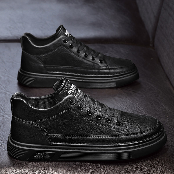 Muške kožne tenisice sa vezicama i natpisom