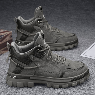 Ανδρικά μποτάκια casual με τραχιά σόλα