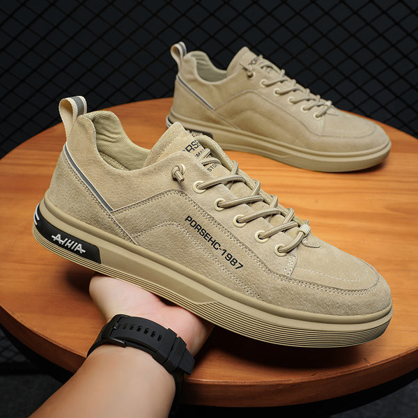 Rudens-ziemas vīriešu eko-zamšādas kedas ar mežģīnēm