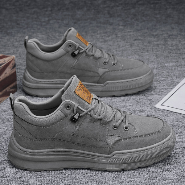 Vīriešu ziemas zābaki ar logotipu un plakanu zoli