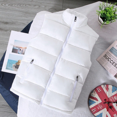 Λευκό γιλέκο ανδρικό τζάκετ με λεπτή εφαρμογή γιακάς Αμάνικα φουσκωτά μπουφάν Άνοιξη φθινόπωρο casual ανδρικό παλτό ζεστό παλτό Τάσεις 2022