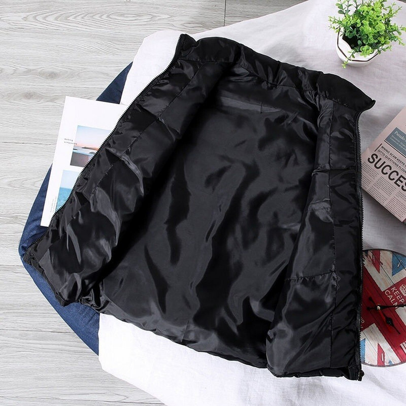 Λευκό γιλέκο ανδρικό τζάκετ με λεπτή εφαρμογή γιακάς Αμάνικα φουσκωτά μπουφάν Άνοιξη φθινόπωρο casual ανδρικό παλτό ζεστό παλτό Τάσεις 2022