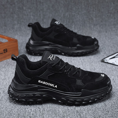 Vīriešu ziemas apavi ar raupju zoli un uzrakstu jauns modelis