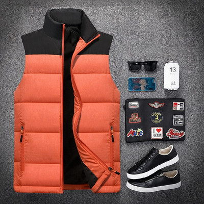 Muški prsluk Jakne bez rukava Ležerna jesen zima Muški topli prsluk 5xl Homme deblji kaput prsluk Chalecos Para Hombre MVT01