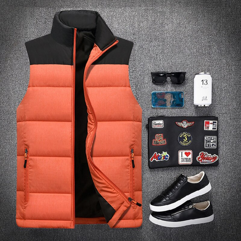 Muški prsluk Jakne bez rukava Ležerna jesen zima Muški topli prsluk 5xl Homme deblji kaput prsluk Chalecos Para Hombre MVT01