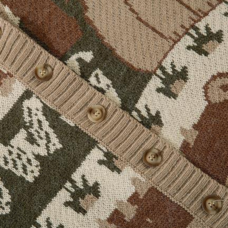 Vintage ζακέτα oversized πουλόβερ Νέο ιαπωνικό Harajuku Cartoon Πλεκτό πουλόβερ πουλόβερ Hip Hop Streetwear Φαρδιά πλεκτά μπλουζάκια