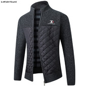 Džemper marke Muški Proljeće Jesen Kardigan Džemper Kaputi Muški Patchwork Fleece Puni Zip Pulover Jakne Ležerna Pletiva Plus Veličina