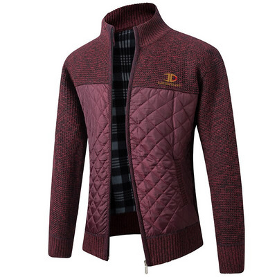 Džemper marke Muški Proljeće Jesen Kardigan Džemper Kaputi Muški Patchwork Fleece Puni Zip Pulover Jakne Ležerna Pletiva Plus Veličina