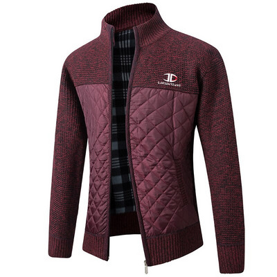 Džemper marke Muški Proljeće Jesen Kardigan Džemper Kaputi Muški Patchwork Fleece Puni Zip Pulover Jakne Ležerna Pletiva Plus Veličina