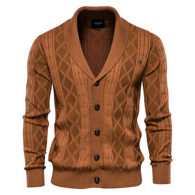 AIOPESON Spliced Cardigan Ανδρικά ρούχα casual υψηλής ποιότητας βαμβακερό πουλόβερ ανδρικό ζακέτες μάρκας χειμώνα για άνδρες